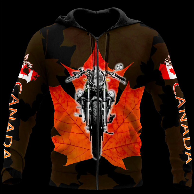 Street Fashion Canada - Canada Maple Leaf 3d Printed Hoodie