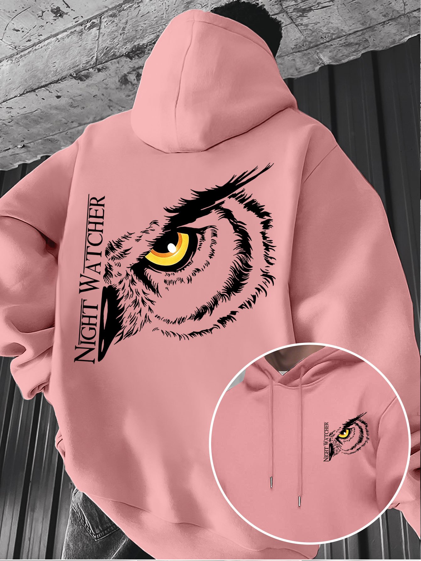 Night owl big eye pattern prin - Fashion Street Night ulasan dan harga
